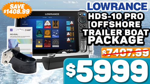 Lowrance HDS-10 PRO 1KW C-map Reveal Offshore Trailer Boat Package