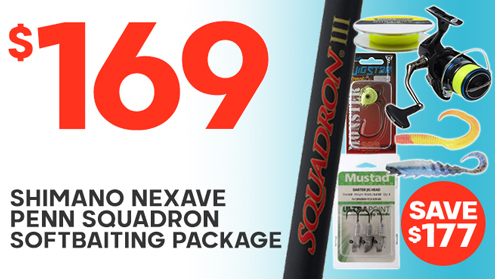Shimano Nexave C3000HG PENN Squadron Softbaiting Package 7ft 2in 10-30lb 2pc