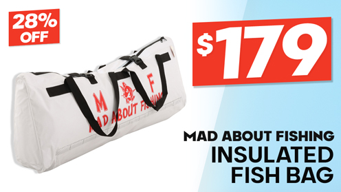 Mad About Fishing Insulated Fish Bag with Drain Plug 1400 x 400mm 175L