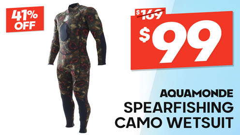 AquaMonde Mens Spearfishing Camo Wetsuit 3mm