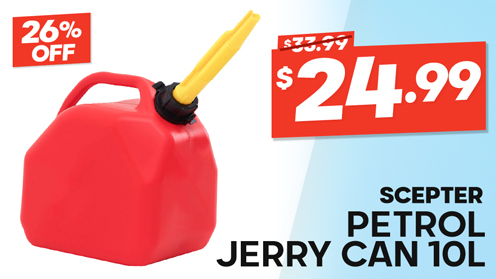 Scepter Petrol Jerry Can Squat Style Red 10L
