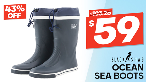 Black Shag Ocean Sea Boots