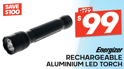 Energizer Rechargeable High-Powered Tactical Aluminium LED Torch 1200 Lumens IPX4