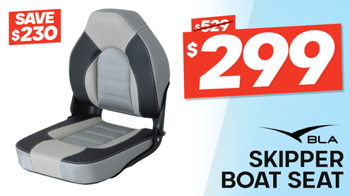 BLA Premium Skipper Boat Seat Charcoal/Grey