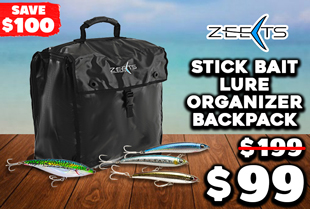 Zeet Stick Bait Lure Organiser Backpack