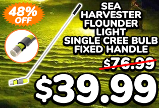 Sea Harvester Flounder Light Single Cree Bulb Fixed Handle