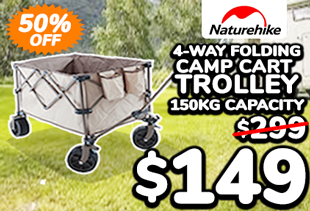 Naturehike 4-Way Folding Camp Cart Trolley - 150kg Capacity