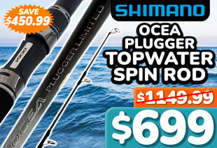 Shimano Ocea Plugger Limited Heavy Topwater Spin Rod 8ft 8in PE8 2pc