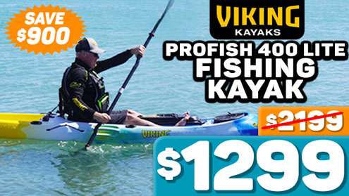 Viking Profish 400 Lite Fishing Kayak with Paddle 4.1m Daybreak - Manufacturer Seconds
