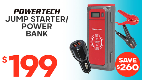 Powertech Portable Jump Starter / Power Bank with Wireless Charger 12V 1000A