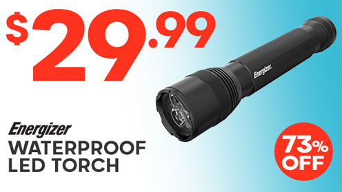 Energizer High-Powered Tactical Aluminium IPX7 Waterproof LED Torch 1000lm