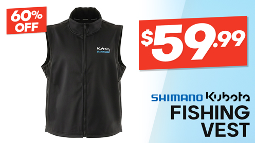 Shimano Kubota Billfish Classic Fishing Vest Black