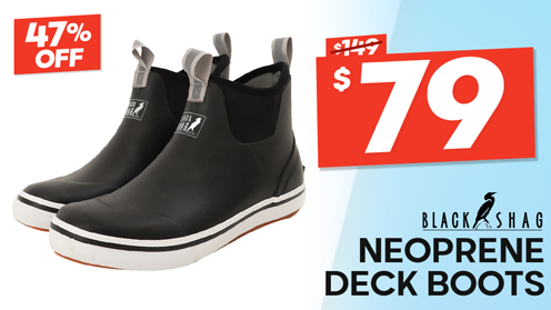 Black Shag Neoprene Deck Boots