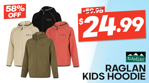 Ridgeline Raglan Kids Hoodie