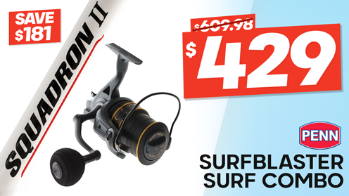 PENN Surfblaster III 7000 Squadron II Euro Surf Spin Combo 14ft 113-170g 3pc