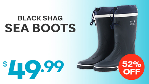 Black Shag Ocean Sea Boots