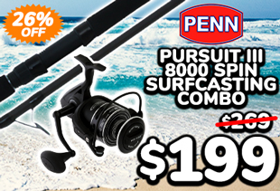 PENN Pursuit III 8000 Spin Surfcasting Combo 13ft 12-20kg 3pc