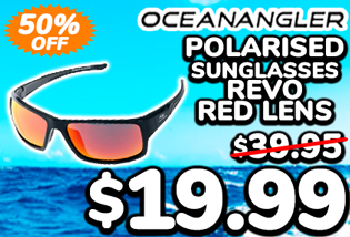 Ocean Angler Polarised Sunglasses Revo Red Lens