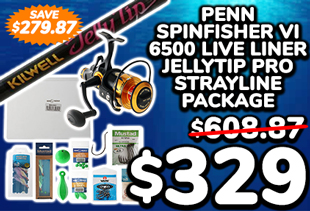PENN Spinfisher VI 6500 Live Liner Jellytip Pro Strayline Package 6ft 9in 8-10kg 1pc