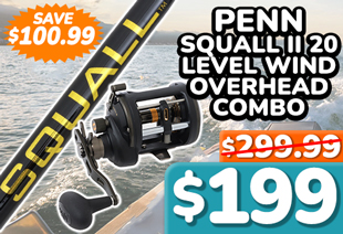 PENN Squall II 20 Level Wind Overhead Combo 6ft 6in 6-10kg 1pc