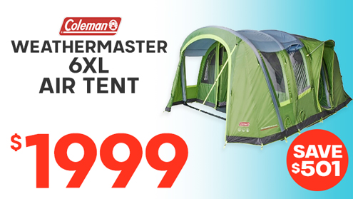Coleman Weathermaster 6XL 28m² Inflatable Air Tent and Ground Sheet 
