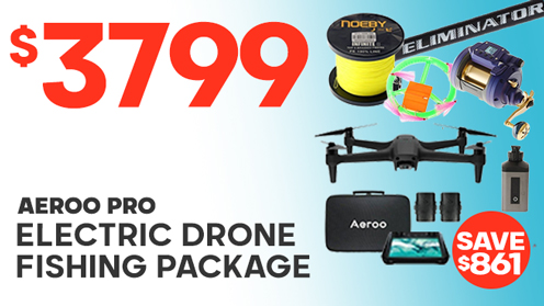Aeroo Pro Combo Daiwa Seapower Electric Drone Fishing Package with Smart Controller 8ft PE5-8 3pc