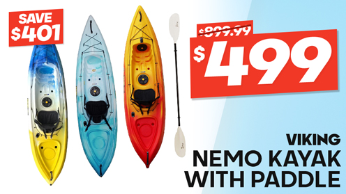 Viking Nemo Recreational Kayak with Paddle 3.2m - Manufacturer Seconds