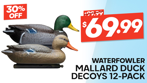 Waterfowler Mallard Duck Decoys 12-Pack 15in - 6 Drake 6 Hen