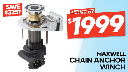 Maxwell 1000 Low Profile Chain Anchor Windlass Winch 8mm 12V 1000W