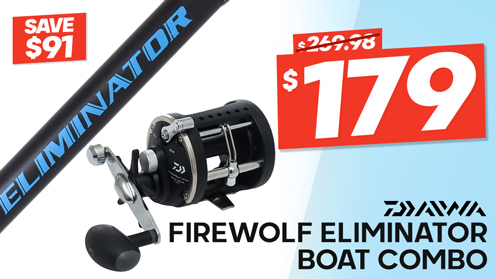 Daiwa Firewolf 47H Eliminator Level Wind OH Boat Combo 7ft 10kg 2pc