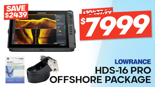 Lowrance HDS-16 Pro 1KW C-map Reveal Offshore Trailer Boat Package