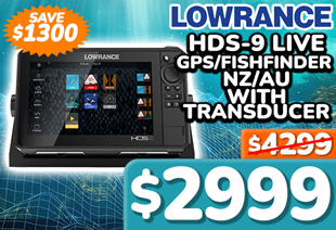 Lowrance HDS-9 LIVE GPS/Fishfinder NZ/AU with Active Imaging 3-in-1 Transducer