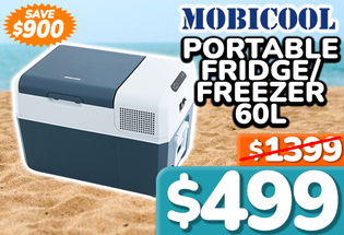 Mobicool CoolFreeze MCF60 Portable Fridge/Freezer 60L with Protective Cover