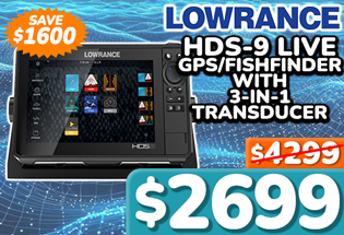 Lowrance HDS-9 LIVE GPS/Fishfinder NZ/AU with Active Imaging 3-in-1 Transducer