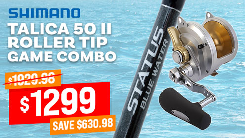 Shimano Talica 50 II Status Blue Water Roller Tip 2-Speed Game Combo 5ft 6in 37kg 1pc
