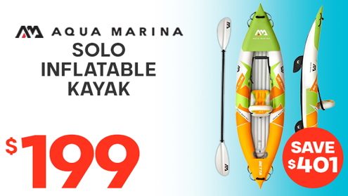 Aqua Marina Betta-312 Leisure Solo Inflatable Kayak with Paddle 10ft 3in