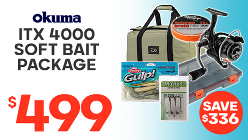 Okuma ITX 4000 Tournament Concept Soft Bait Package 7ft 6in 4-6kg 2pc