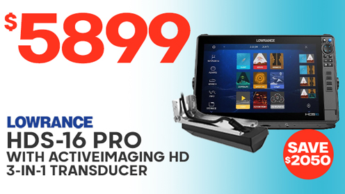 Lowrance HDS-16 PRO GPS Chartplotter/Fishfinder NZ/AU with ActiveImaging HD 3-in-1 Transducer