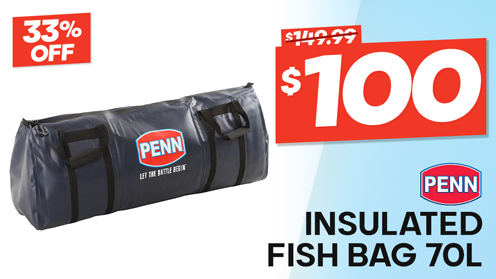 PENN Deluxe Insulated Fish Bag 100cm 70L Capacity