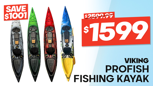 Viking Profish Reload Premium Fishing Kayak with Paddle 4.5m - Manufacturer Seconds Kiwi Black/Green