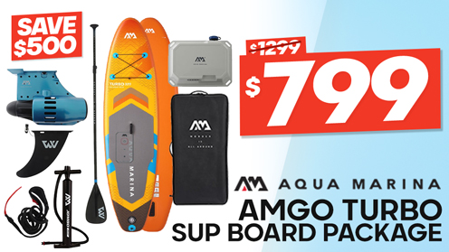 Aqua Marina Amgo TURBO E-Propulsion Inflatable Stand Up Paddle Board Package 10ft 6in