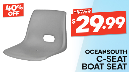 Oceansouth C-Seat Boat Seat Grey