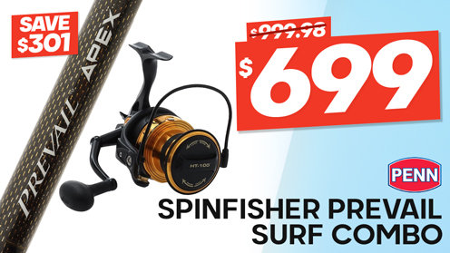 PENN Spinfisher VII 7500 Prevail APEX Spinning Surf Combo 14ft 6in 10-25kg 3pc