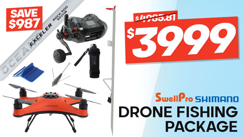 Swellpro FD1S Shimano Plays Electric Drone Fishing Package 8ft 10-15kg 2pc