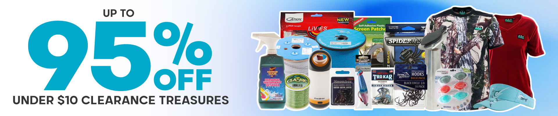 Under $10 Clearance Treasures Banner