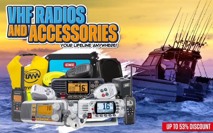 VHF Radios and Accessories Banner